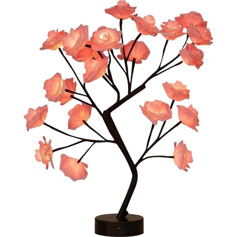 Veilleuse LED douce en forme de rose, lampe de fleur alimentée par USB pour décoration de chambre à coucher, cadeau d'ambiance romantique, lampe de bureau compacte, jaune (1/5)