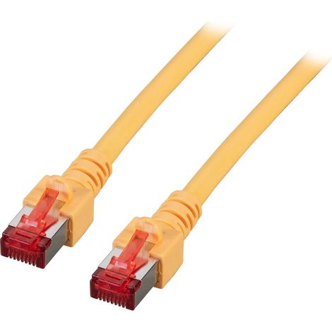 Cable de conexión RJ45 S/FTP cat. 6 LSZH amarillo 0,5 m