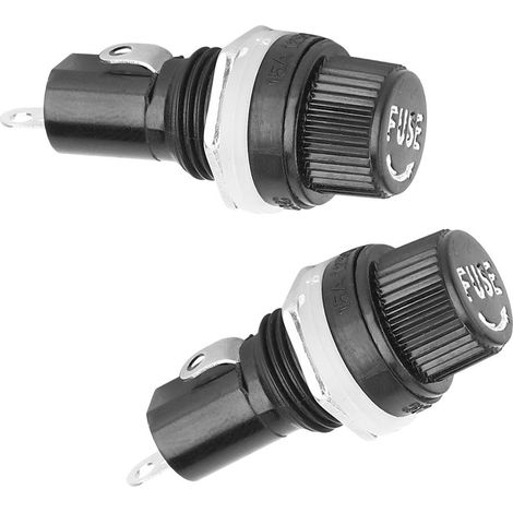 Porte-fusible à Bouchon à Vis Douille 5x20mm 20 Pièces pour Fusible de Tube de Verre 15A 125VAC/10A 250VAC (1/5)