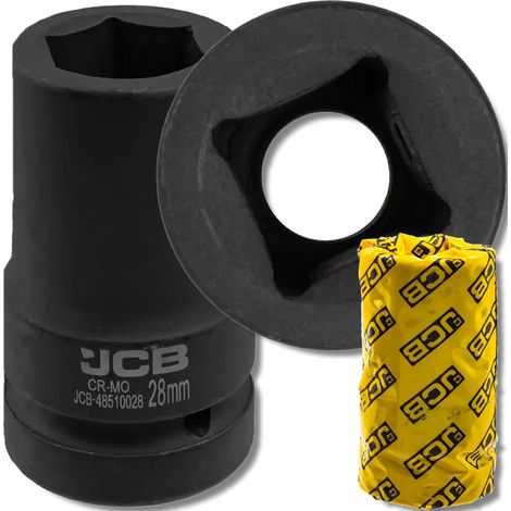 JCB Tiefschlag-Steckschlüssel 1" 28 mm 6-Kant Cr-Mo