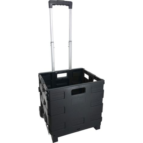 TrendLine Transport Trolley faltbar mit Zugstange Einkaufstrolley Einkaufswagen Transportwagen (1/3)