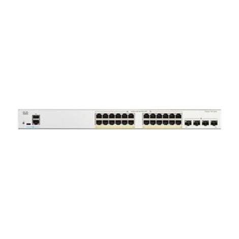Switch Cisco Catalyst 1200 Gestito L2 Gigabit Ethernet con Supporto PoE, 24 Porte 10/100/1000, 4 Porte 10 Gigabit, 1U, Bianco