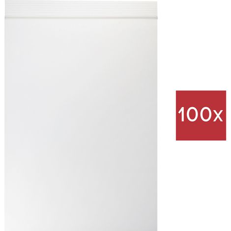 TRU COMPONENTS Sachet à fermeture pression sans bande d'inscription (L x l) 150 mm x 100 mm transpar