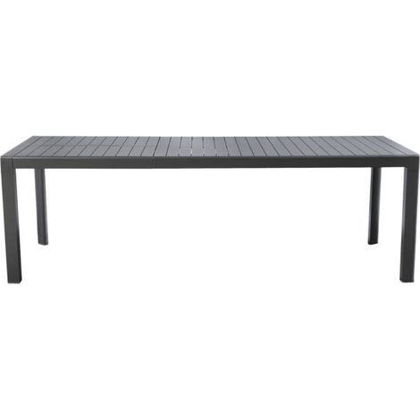 tavolo da esterno allungabile solaria "naxos" in alluminio antracite 160/240x90x77 cm (1/5)