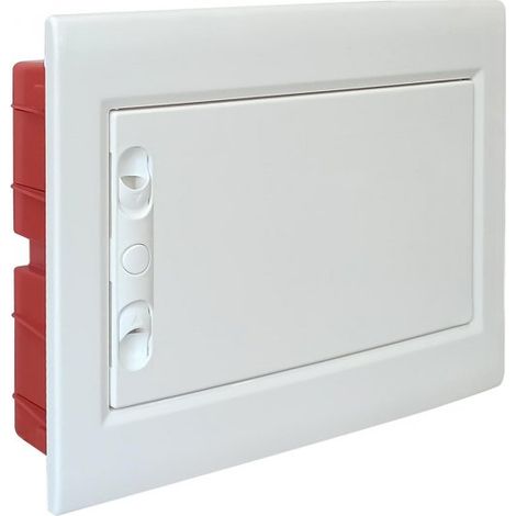 centralino da incasso con portello cieco e telaio estraibile, 12 moduli, 330x255x80 mm, bianco, ideale per installazioni elettriche interne
