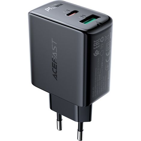 USB-C USB-Wandladegerät 32W PPS PD QC 3.0 AFC FCP Schwarz (1/5)