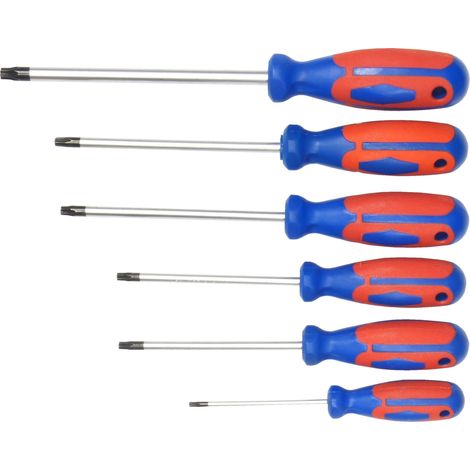 Tournevis TX, Argent/Bleu/Rouge, Set de 6 Pièces (1/5)
