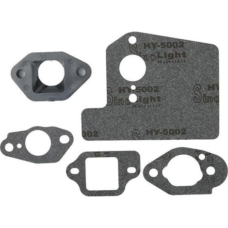 Kit de juntas aislantes de carburador - Compatible con cortacésped de motocicleta GCV160, GCV190, GSV190 - Silenciador y juntas de mantenimiento livianas (1/4)