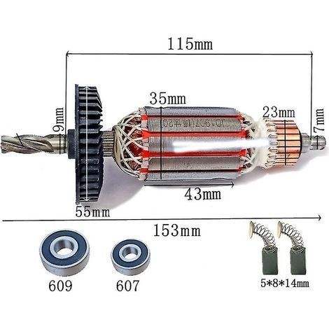 AC220–240V Ankerrotoranker Gbh 2-24, Ersatzteil für Hammer Gbh2-24 Gbh2-20, 4 Zähne (1/4)