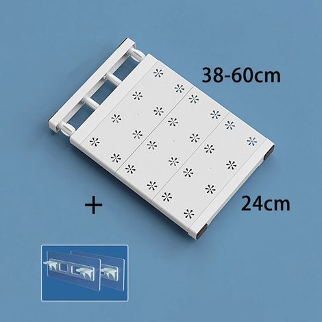 -2 Étagères de rangement réglables pour vêtements, placard, penderie, étagère murale pour salle de bain, cuisine, meubles de rangement, organisateur pour la maison (1/5)