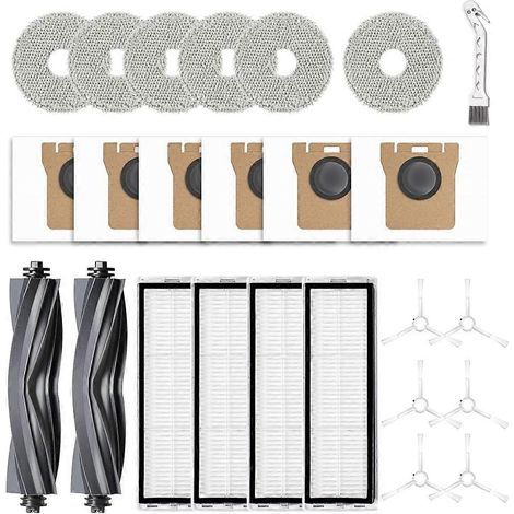 Pièces de rechange pour aspirateur Dreame L10s Ultra/L10 Ultra : kit d’accessoires comprenant brosse principale, filtres, lingettes de nettoyage et sacs à poussière. (1/5)