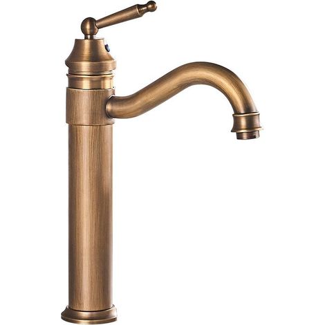 Robinet Lavabo Rétro,Pivotant Robinet Salle de Bain, Mitigeur Lavabo en Laiton, Mitigeur Salle de Bain avec Valve en Céramique NeuveHaut modèle