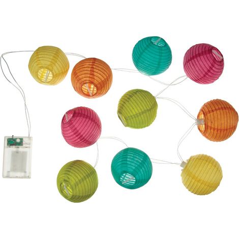 Guirlande LED 10 Boules Multicolore Atmosphera® (1/2)