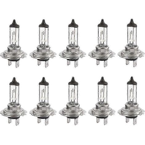 Lot de 10 ampoules halogènes xénon H7 12 V 55 W, longue durée de vie, pour feux de croisement et de route. (1/5)
