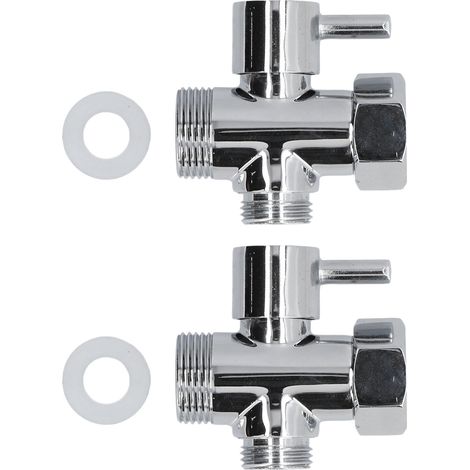 2 ensembles de pommeaux de douche multifonctions avec filetage G1/2 pouce pour machine à laver, 1 entrée et 2 sorties (1/5)