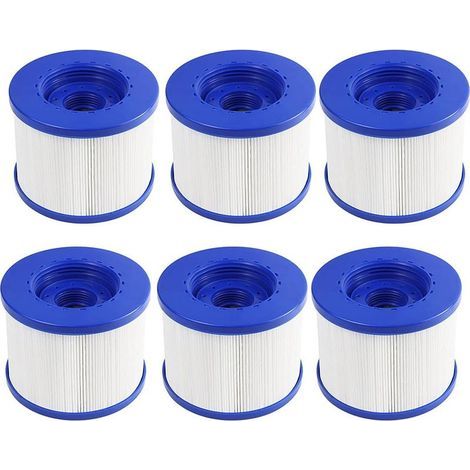 Swimming Pool Filter 6 Pack Replacement,Cartouche Filtre à Vis Gonflabl De Vis 104mm,pour Clever Spa + Aquaparx + Aqua Spa + Costway + All Seasons + GoPlus + Wido and Others… (1/5)