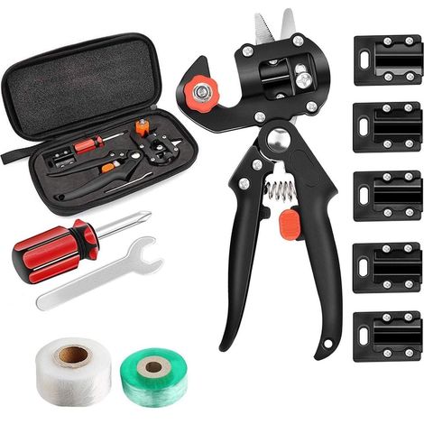 2 couleurs 4 pièces Kit outils du jardinier avec diverses élasticités, ruban de greffage outil de greffage Buddy ruban greffage ruban de greffage de plantes, (1/5)