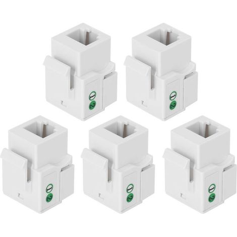 Module vocal téléphonique, accessoire de câblage réseau, Port unique RJ11 Cat 3 avec couvercle anti-poussière, 5 pièces (1/5)