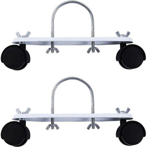 (Noir) Lot de 2 supports de radiateur pour radiateurs électriques, base à rouleaux hydroélectrique, support de poulie mobile spécial