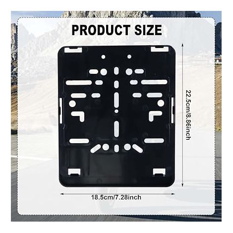 Motorcycle License Plate Holder 180 x 200 mm Plastic Black (1/4)