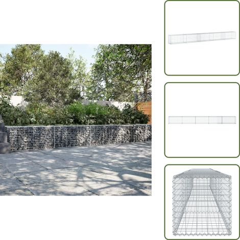vidaXL Panier gabion avec couvercle 500x50x50 cm fer galvanisé (1/5)