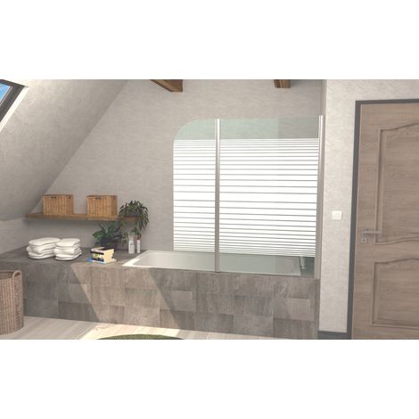 ONDEE - Mamparas de baño DAKLA- 120x140X0,4CM - Vidrio templado - acabado blanco (1/4)