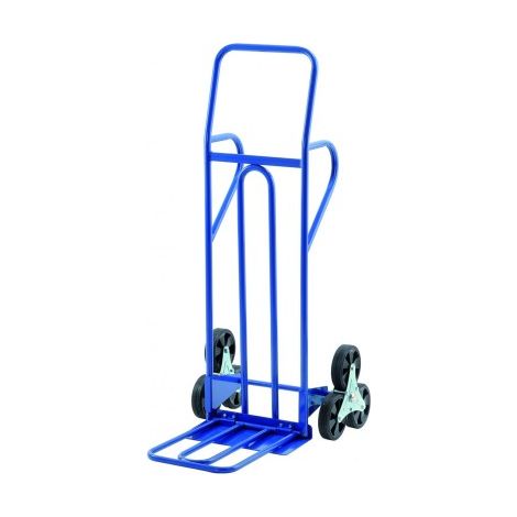 CARRELLO SCALE 6 RUOTE TRASPORTO PORTAPACCHI GRADINI PALA RIBALTABILE 300Kg GIERRE (1/2)