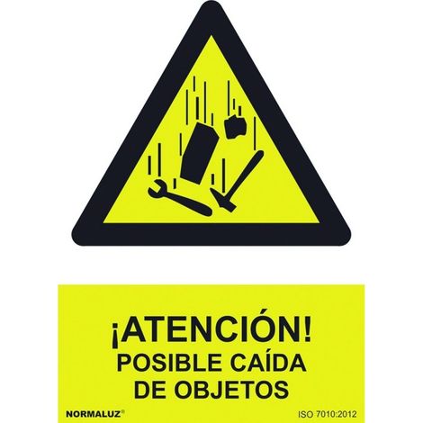 Señal 210x300mm pvc atenciÓn, posible caÍda objetos rd30009
