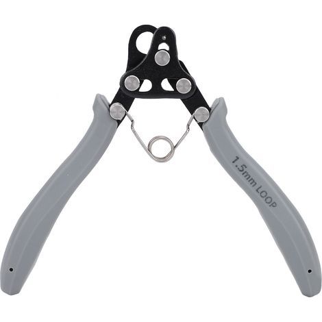 1.5mm Curling Pliers for Jewelry Making, 18-26g Wire, Silver, Copper, Iron, with Grey Handle (1/5)