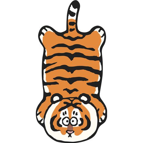 Tapis Anti-Dérapant Mignon Tigre 40x60cm - Décoration Enfant Chambre, Salon Doux (1/5)