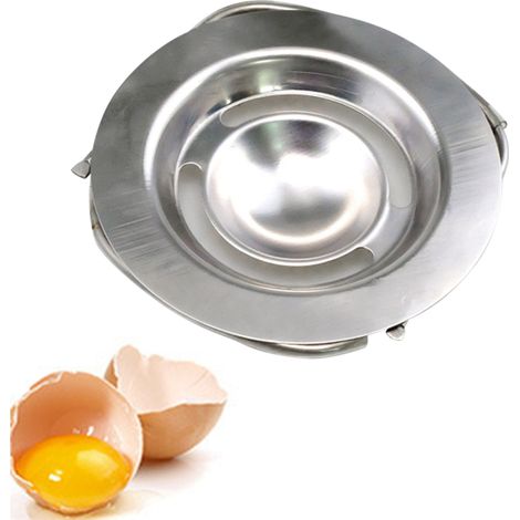 Separador de huevos de acero inoxidable, separador de clara y yema, filtro de huevos plegable para cocinar y hornear, utensilio de cocina (1/5)