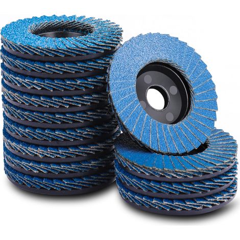 12 Pcs Disques à Lamelles, 76mm Disque 120 Grain Meuleuse Compartiments pour Meuleuse Convient à l'acier Inoxydable, Bois, Métal (1/5)