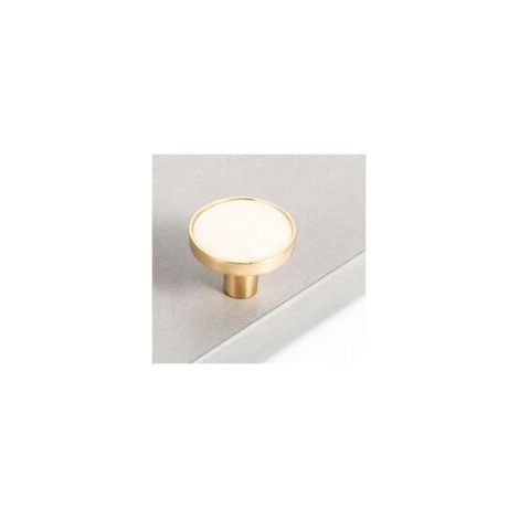 4 tiradores blancos para cajones y puertas, 32 mm, redondos, de un solo orificio, para muebles, pomos para cajones y puertas, tiradores para armarios y gabinetes de cocina - Crezuo (1/4)