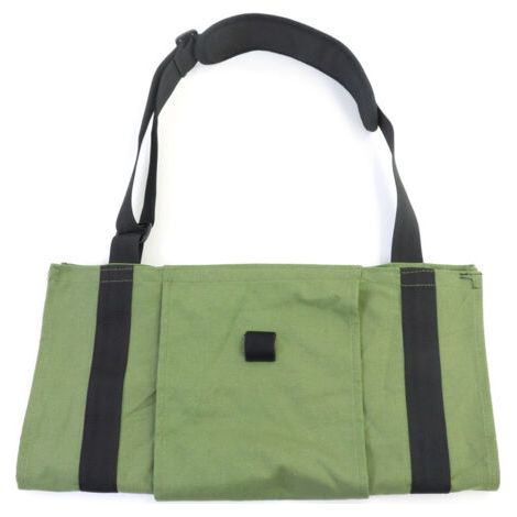 BUNTHAUS Holzhalter für Brennholz, große Kapazität, ergonomische Aufbewahrungstasche aus Segeltuch, tragbarer Outdoor-Camping-Aufbewahrungsorganisator, grüne Tragetasche für (1/5)