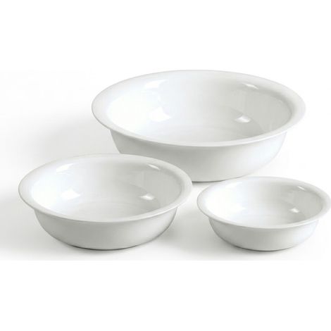Set 3 Bacinelle Rotonde recipiente Catino in Plastica Bianca 26+30+34 cm per igiene personale Bucato a Mano Secchio Ammollo per Capi Delicati e Pulizie Domestiche  Made in Italy Multiuso Salvaspazio