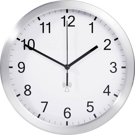 Horloge murale TFA Dostmann 98.1091.02 radiopiloté(e) 25 cm x 4 cm aluminium (mat) X45163 (1/5)