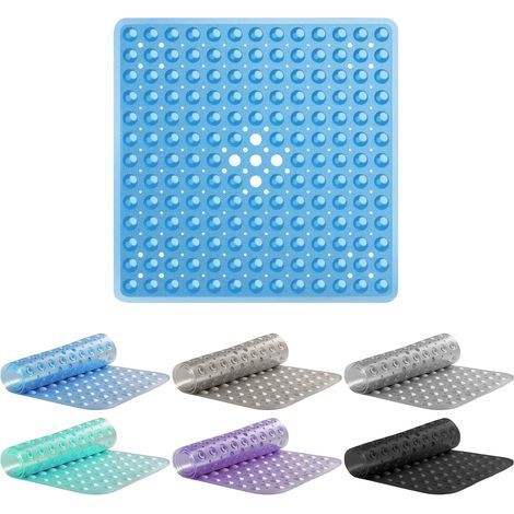 1 Tapis de douche,53x53 cm,PVC,Ventouses,Antidérapant,Salle de bain (1/5)