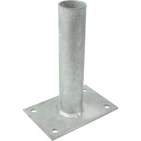 Runder Pfahlhalter auf Platte Ø44 mm x 15 cm - Pro Stück (1/2)