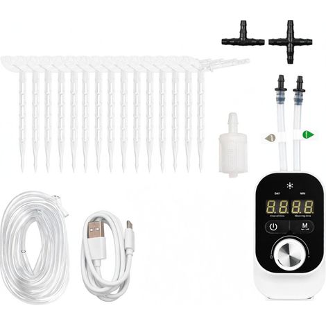 Kit d'irrigation goutte à goutte automatique intelligent : système d'arrosage automatique et programmable pour la maison, le bureau, le jardin ou la serre. Idéal pour la maison, le bureau, le jardin (1/5)