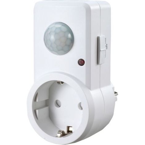 Garza Power - Detector de Movimiento Infrarrojos para Enchufes, Ángulo de Detección 120º, color Blanco (1/2)