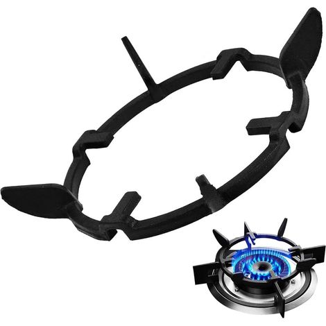 Wokring, support universel pour wok de 17 cm de diamètre, pour cuisinière à gaz, en fonte, noir (1/5)