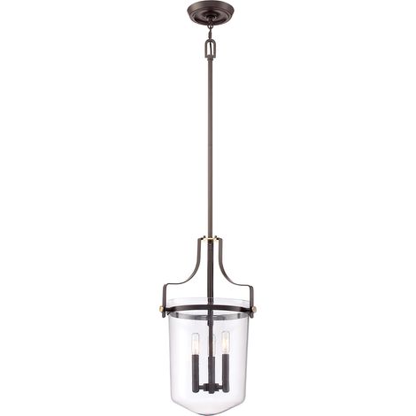 Elstead Penn Station - Lampada a sospensione a 3 luci in bronzo occidentale, E14 (1/3)