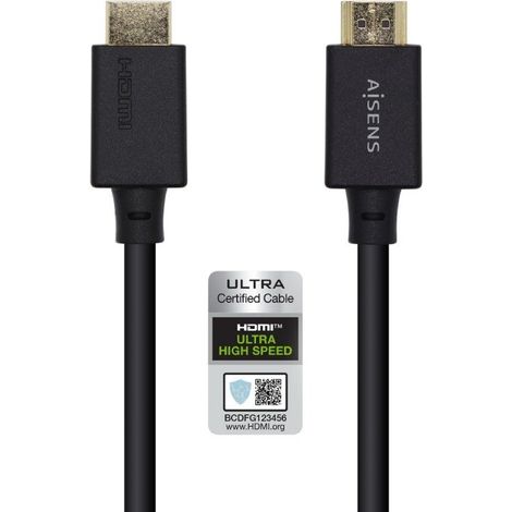 Câble hdmi aisens a150-0424/ hdmi male - hdmi male/ 3m/ noir