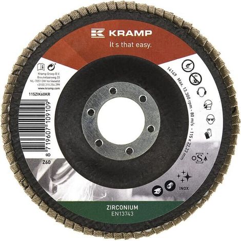 Disco l谩minas circonio 115 mm K60 UNIVERSAL 115ZIK60KR (1/2)