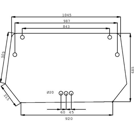 Lunette arrière UNIVERSEL D7705 (1/2)