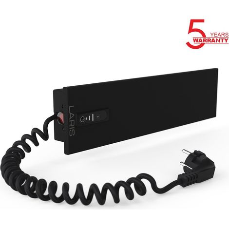 Toallero eléctrico SMART 400x100 con temporizador ECO, 24W, Negro (1/5)