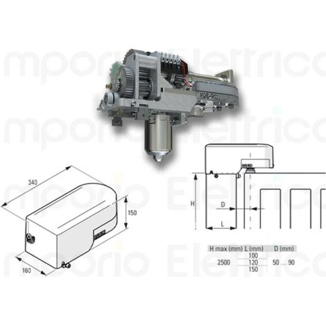 faac kit automatisation portails battants s2500i 24v high kit 104250445plus2
