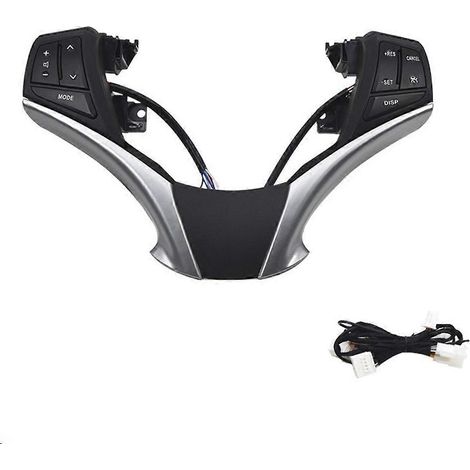 Commande de régulateur de vitesse au volant avec bouton multimédia audio pour Toyota Yaris Vios 2013-2016 84250-0D120 et faisceau de câbles (1/5)
