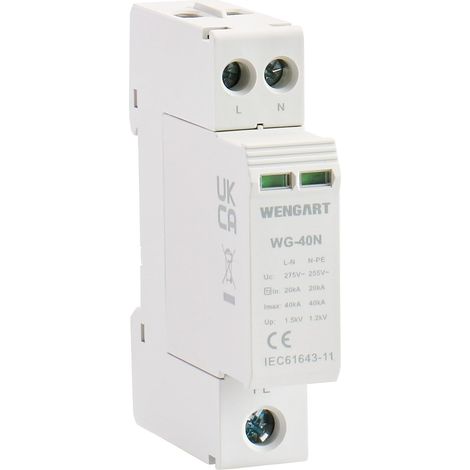 Parasurtenseur AC WG40N,2040kA,Hauteur 83mm,Montage sur Rail DIN,Protégez équipement électrique de la Foudre et des surtensions (1/5)