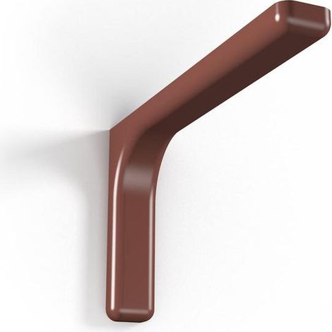 Coppia di reggimensola in ferro zincato con copertura in materiale plastico, colori marrone , scegli se 24cm
